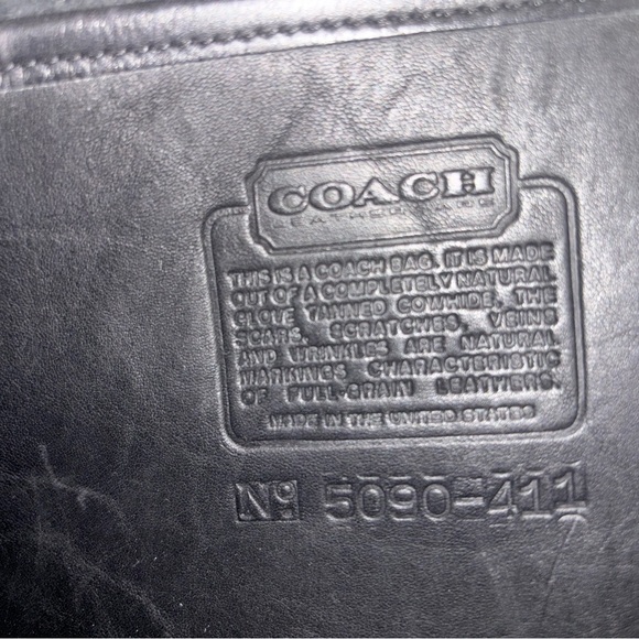 Coach Vintage Black Leather Briefcase - Picture 4 of 5